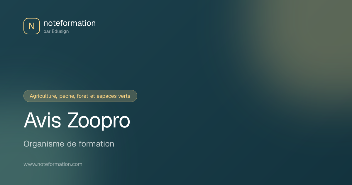 Avis Zoopro - Organisme de formation | Noteformation